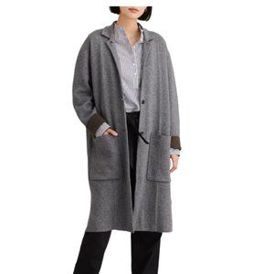Alex Mill Wool Blend Hall sweater coat, Lead/Sable, size XS